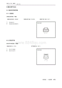 2019北京汽车X3 8 插头端子定义