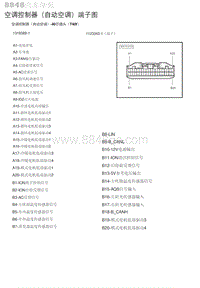 2018-2019北京BJ20空调控制器（自动空调）端子图