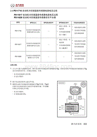 北京汽车X3 A151发动机 P011716 发动机冷却液温度传感器电路电压过低