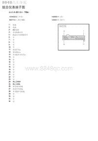 2020年北京BJ40柴油版 组合仪表端子图