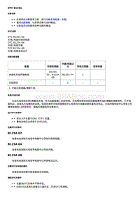 2019科鲁泽 故障诊断DTC B125A