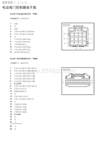 2020年北京汽车BJ30 电动尾门控制器端子图