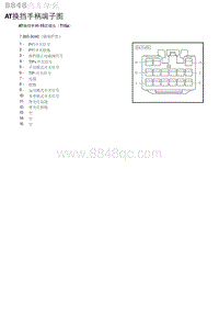 2020年北京汽车BJ30 AT换挡手柄端子图