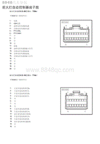 2020年北京汽车BJ30 前大灯自动控制器端子图