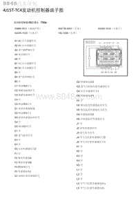 2020年北京汽车BJ30 4J15T-TC4发动机控制器端子图