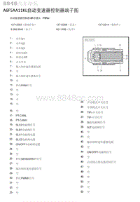 2020年北京汽车BJ30 A6F5AA11KL自动变速器控制器端子图