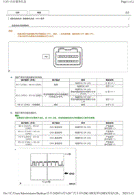 2020C-HR纯电针脚图 前摄像机系统 ECU 端子