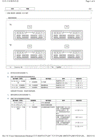 2020C-HR纯电针脚图 仪表系统 ECU 端子