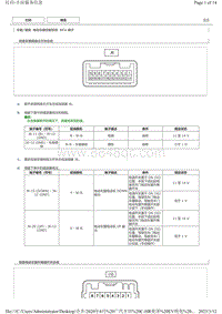 2020C-HR纯电针脚图 电动车窗控制系统 ECU 端子