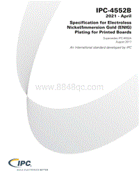IPC-4552B-2021 EN印制板化学镀镍 浸金 ENIG 镀覆性能规范 英文版