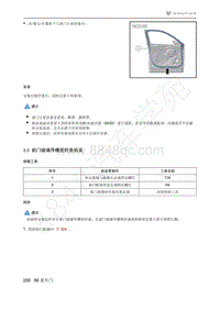 2021年极狐ARCFOX阿尔法T维修手册-3.3前门玻璃导槽密封条拆装