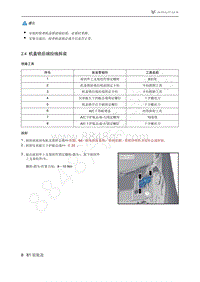 2021年极狐ARCFOX阿尔法T维修手册-2.4机盖锁后端拉线拆装