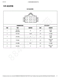 2019-2020年款宝骏RS-3电路图-S39 点火开关