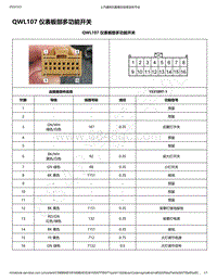 2019-2020年款宝骏RS-3电路图-QWL107 仪表板部多功能开关