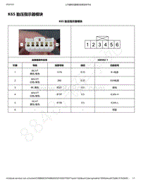 2019-2020年款宝骏RS-3电路图-K65 胎压指示器模块