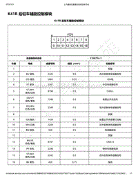 2019-2020年款宝骏RS-3电路图-K41R 后驻车辅助控制模块