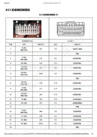 2019-2020年款新宝骏RM-5电路图-A13 后音响控制模块