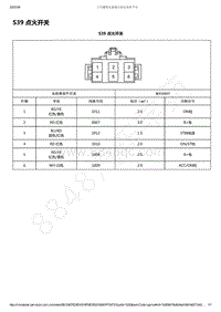 2019-2020年款新宝骏RS-7电路图-S39 点火开关