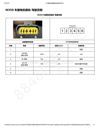 2020年款新宝骏E300和E300P电路图-M35D 车窗电机模块-驾驶员侧