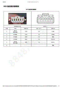 2019-2020年款新宝骏RS-7电路图-K65 胎压指示器模块