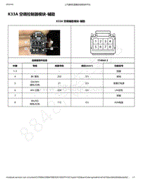 2020年款新宝骏E300和E300P电路图-K33A 空调控制器模块-辅助