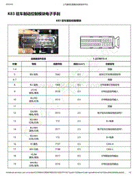 2020年款新宝骏E300和E300P电路图-K83 驻车制动控制模块电子手刹