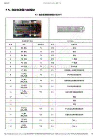 2019-2020年款新宝骏RM-5电路图-K71 自动变速箱控制模块