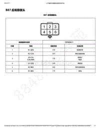 2019年款宝骏510电路图-B87 后视摄像头