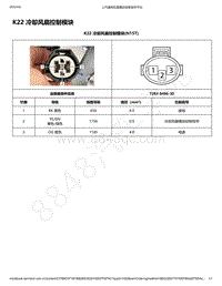 2020年款新宝骏RC-5电路图-K22 冷却风扇控制模块