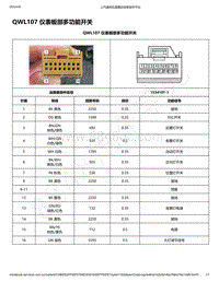 2019年款新宝骏RC-6电路图-QWL107 仪表板部多功能开关