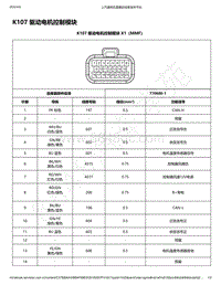 2020年款新宝骏E300和E300P电路图-K107 驱动电机控制模块