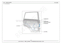 2016年奇瑞瑞虎5电路图-2.29-左后门线束插件端子图