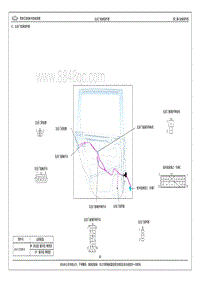 2015年奇瑞艾瑞泽M7电路图-七 左后门线束插件图