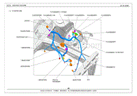 2014年艾瑞泽7电路图-2.33 室内线束插件位置图 