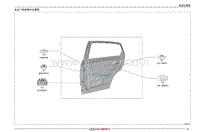 2021年瑞虎3X电路图-右后门线束插件位置图 