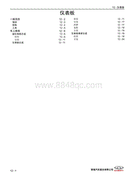 2022年全新瑞虎8维修手册-12 仪表板 