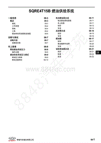 2018年奇瑞瑞虎8维修手册-08-SQRE4T15B 燃油供给系统