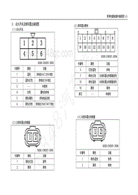 2012款五菱荣光N300电路图-点火开关及倒车雷达端视图