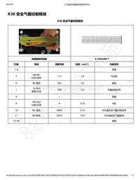 2018-2020年五菱荣光新卡电路图-K36 安全气囊控制模块