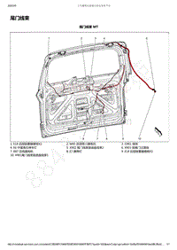 2019-2020年五菱宏光PLUS电路图-尾门线束