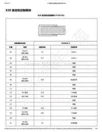 2019年款五菱宏光V电路图-K20 发动机控制模块