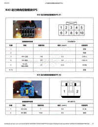 2021年款五菱征程电路图-K43 动力转向控制模块EPS