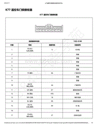 2019年款五菱宏光V电路图-K77 遥控车门锁接收器