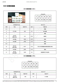 2021年款五菱星辰电路图-K33 空调控制器