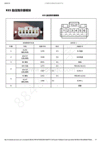 2019-2020年五菱凯捷电路图-K65 胎压指示器模块