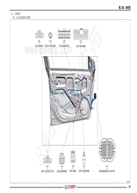 2021年艾瑞泽EX电路图-（五） 门线束图