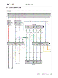 2022-2023年小鹏G9电路图-9.41 记忆后视镜调节电路图