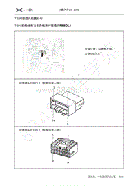 2022-2023年小鹏G9电路图-7 对接插头分布及位置