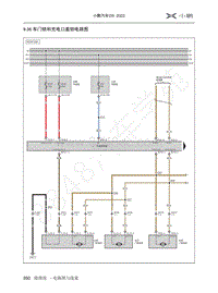 2022-2023年小鹏G9电路图-9.36 车门锁和充电口盖锁电路图