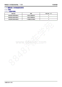 2022-2023年小鹏G9维修手册-1.11 智能进入与无匙启动系统